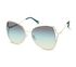 Modified Butterfly Metal Front Sunglasses, TURQUOISE, swatch